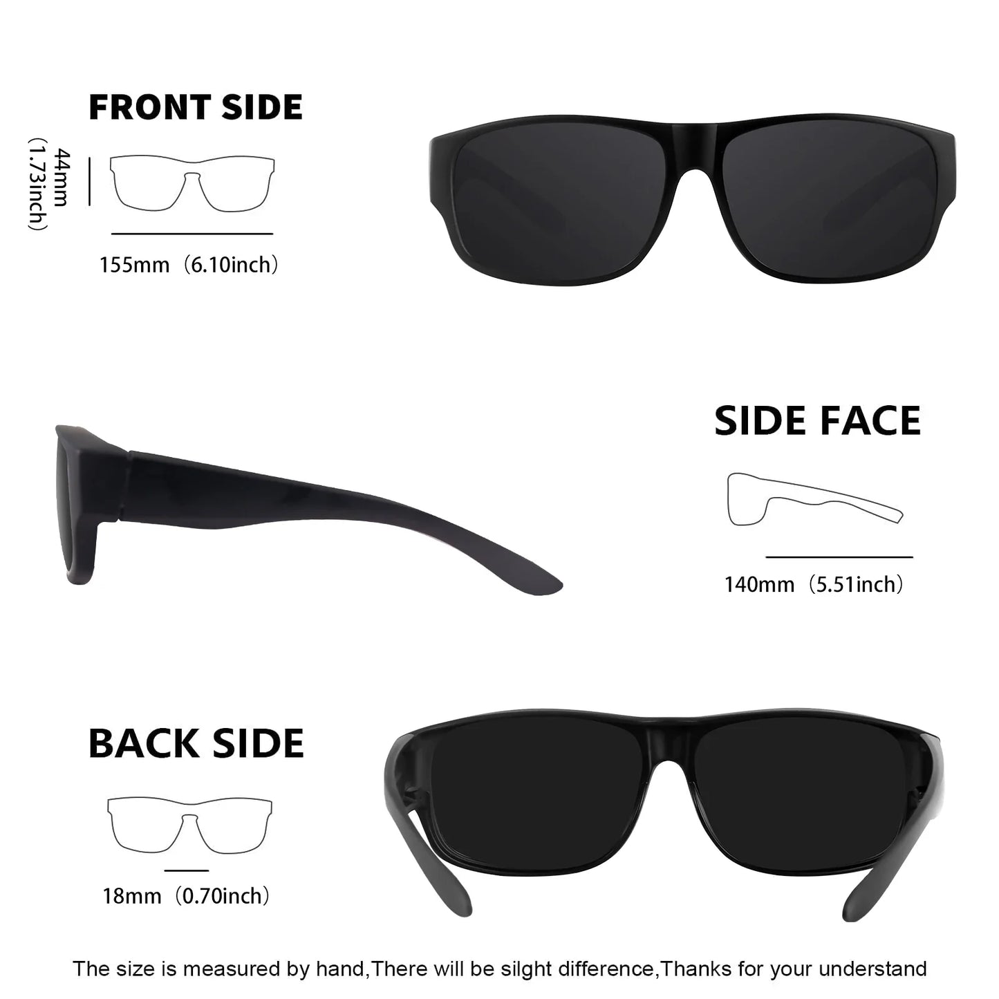 Polarized Sunglasses for Men Women Fit Over Glasses  Wraparound Sunglasses gafas de sol hombre lentes de sol 8239