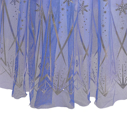 2PCS LED Light Up Snow Queen Costume for Kids Girl Elsa Birthday Party Luxury Princess Cosplay Children Carnival Clothing Outfit