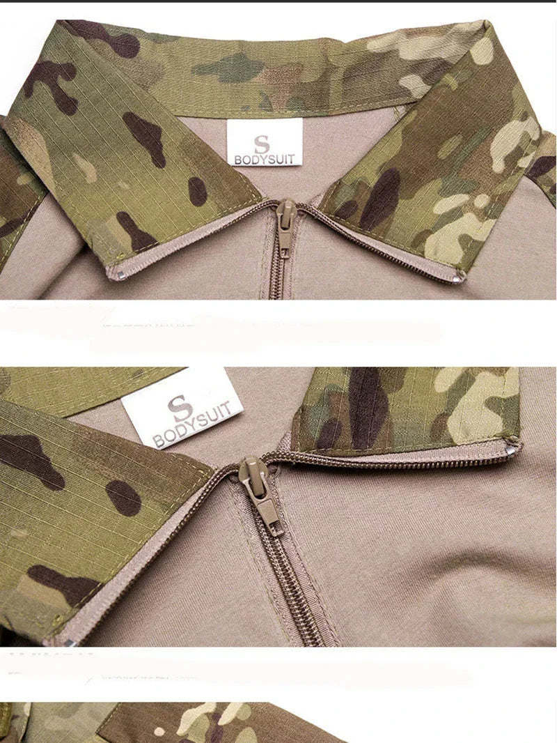 Camouflage Softair US Army Combat Uniform Military Shirt Cargo CP Multicam Airsoft Paintball Cotton Tactical Clothing