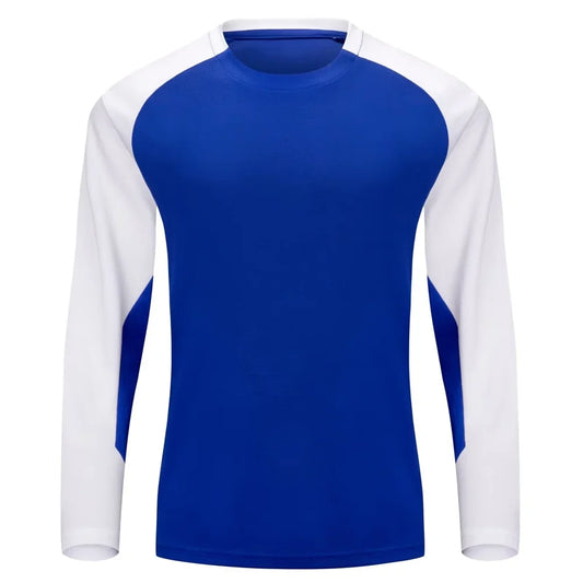 Dry Fit Plus Size Sports T-shirt for Men Kids Rash Guard Long Sleeve Sportswear Breathable Running Gym Football Shirt Jersey