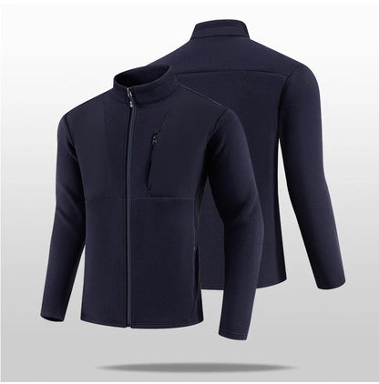 New Men's Autumn/Winter Outdoor Skiing Running Warm Thick Long Sleeve Base Shirt Fashion Casual Fitness Jacket T-Shirt Tops