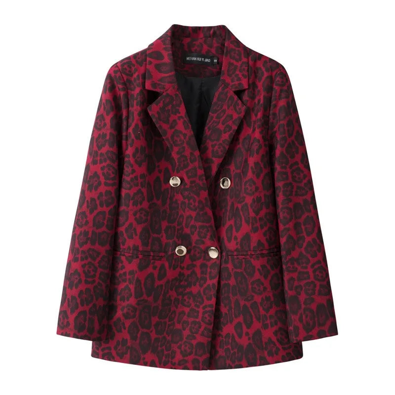 Casual Plaid Women's Suit Jacket Spring Autumn New Style Large Size Street Style Top Quality Polyester Commute Style Fashionable