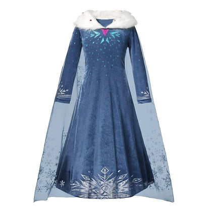 Kids Princess Dress Variety Set for Girl Cosplay Halloween Birthday Party Costume Gown 2-8Y Vestido Girls Birthday Gifts