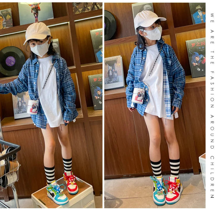 Boys Girls Shoes Board Shoes Children Casual Shoes New Four Seasons Kids Single Sneaker Mandarin Ducks Basketball Sports Shoes