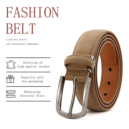 Unisex Free Size PU Leather Belt For Women Luxury Designer Jeans Waist Belt Men Fashion Suede waist belt Waistband