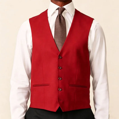 Men Vest Black Solid Single Button V Neck Waistcoat For Wedding Banquet Business Party Casual Work Casual Daily Men Suit Vest