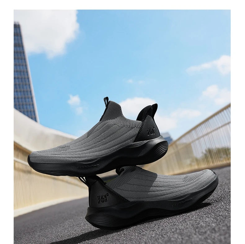 Lightweight Slip-On Men Running Shoes Breathable Mesh Upper Cushion Comfort Soft Soled Male Sneakers 672542215F