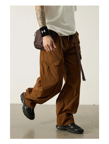 Unisex Outdoor Quick Dry Lightweight Techwear Hiking Cargo Pants Loose Fit Casual Sports Spring Summer Thin Long Pants Trendy