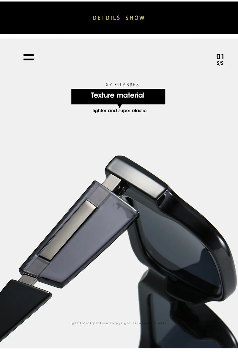 Retro Sunglasses Women Trendy Vintage Square Sunglass Men Fashion Glasses Shades Luxe Lunette Soleil Femme Gafas De Sol Hombre