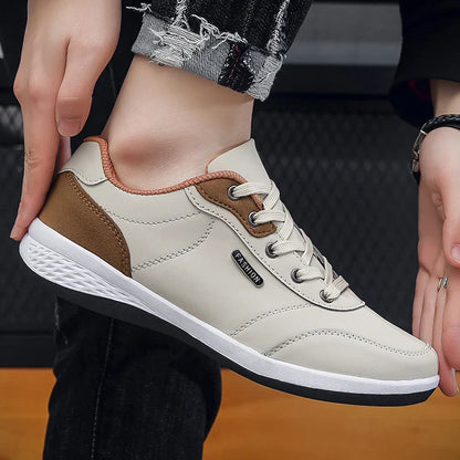 Men Shoes Spring Autumn Waterproof Walking Sneakers Leisure Male Leather Sports Shoes Non-Slip Footwear Tennis for Men