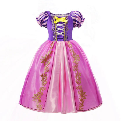LED Light Purim Candy Dress Girls Rapunzell Princess Dress Costume Toddler Halloween Christmas Cosplay Dress Clothes for Kids