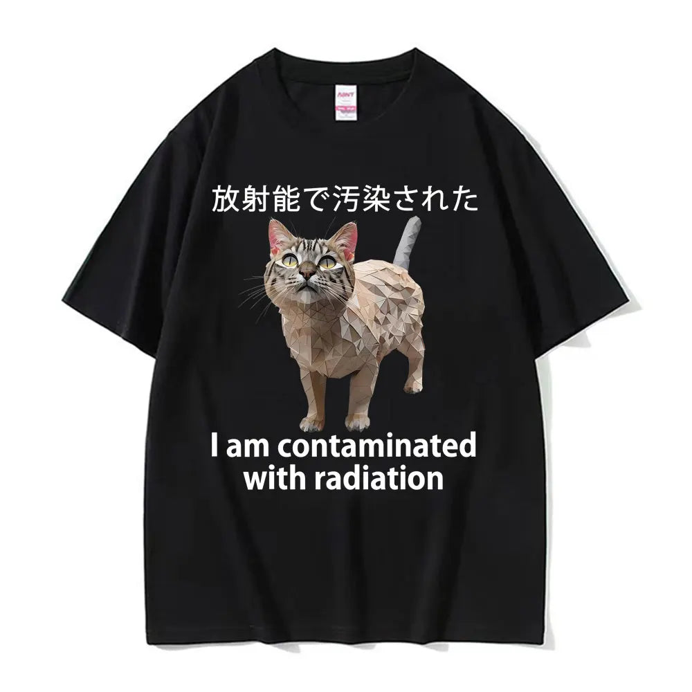 I Eat Solder Cursed Funny Cat Meme T Shirt Men Women's Clothing Fashion Casual T Shirts Summer High Quality Cotton T-shirts Tops