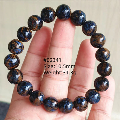Natural Blue Pietersite Bracelet Women Men Beads Round Beads Chatoyant Cat Eye Fire Pietersite Namibia AAAAAA