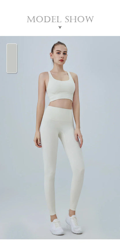2 Piece Yoga Clothes Women's Tracksuit Athletic Wear Pilates Fitness Suit Gym Workout Push Up Clothes Sports Bra Leggings Suit