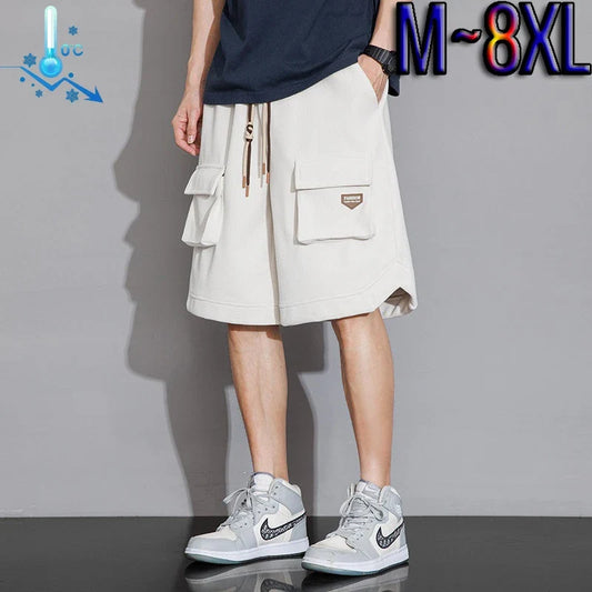 2024 Mens Shorts Summer Knee Length Casual Bermuda Male Y2k Sport Basketball Loose Cool Oversize Big Size Fashion Breeches Black