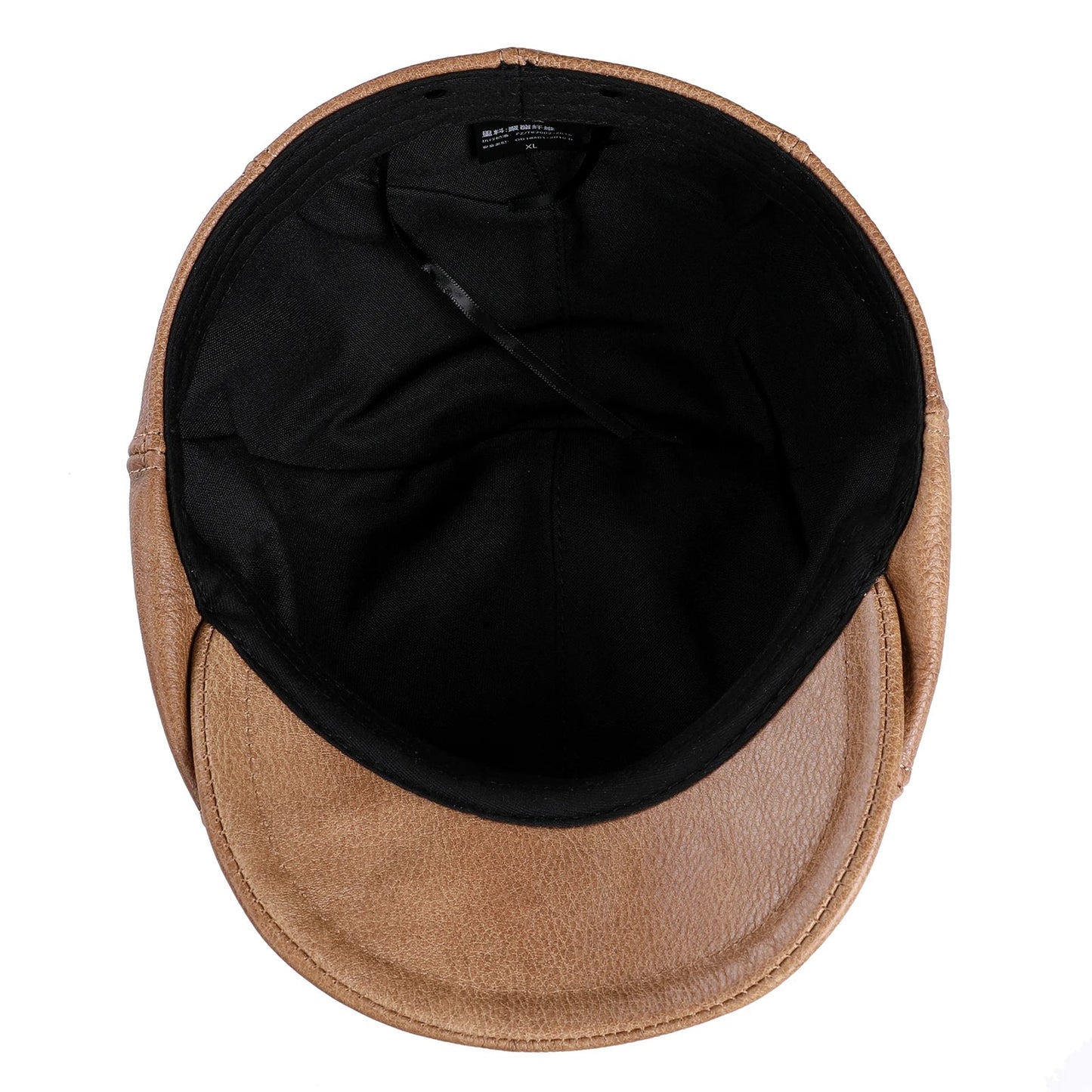 Men's Newsboy Flat Cap 100% Genuine Cowhide Leather Gatsby Ivy Golf Cabbie Driving Hat 8 Panels Classic Design