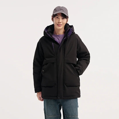 Men Mid-Length Loose Outerwear 2025 New Winter Windproof Three-Resistant Warm Casual Coat Man Clothing Daily Wear