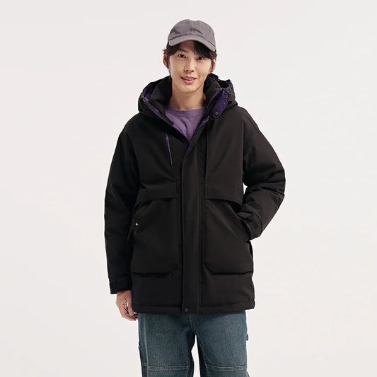 Men Mid-Length Loose Outerwear 2025 New Winter Windproof Three-Resistant Warm Casual Coat Man Clothing Daily Wear