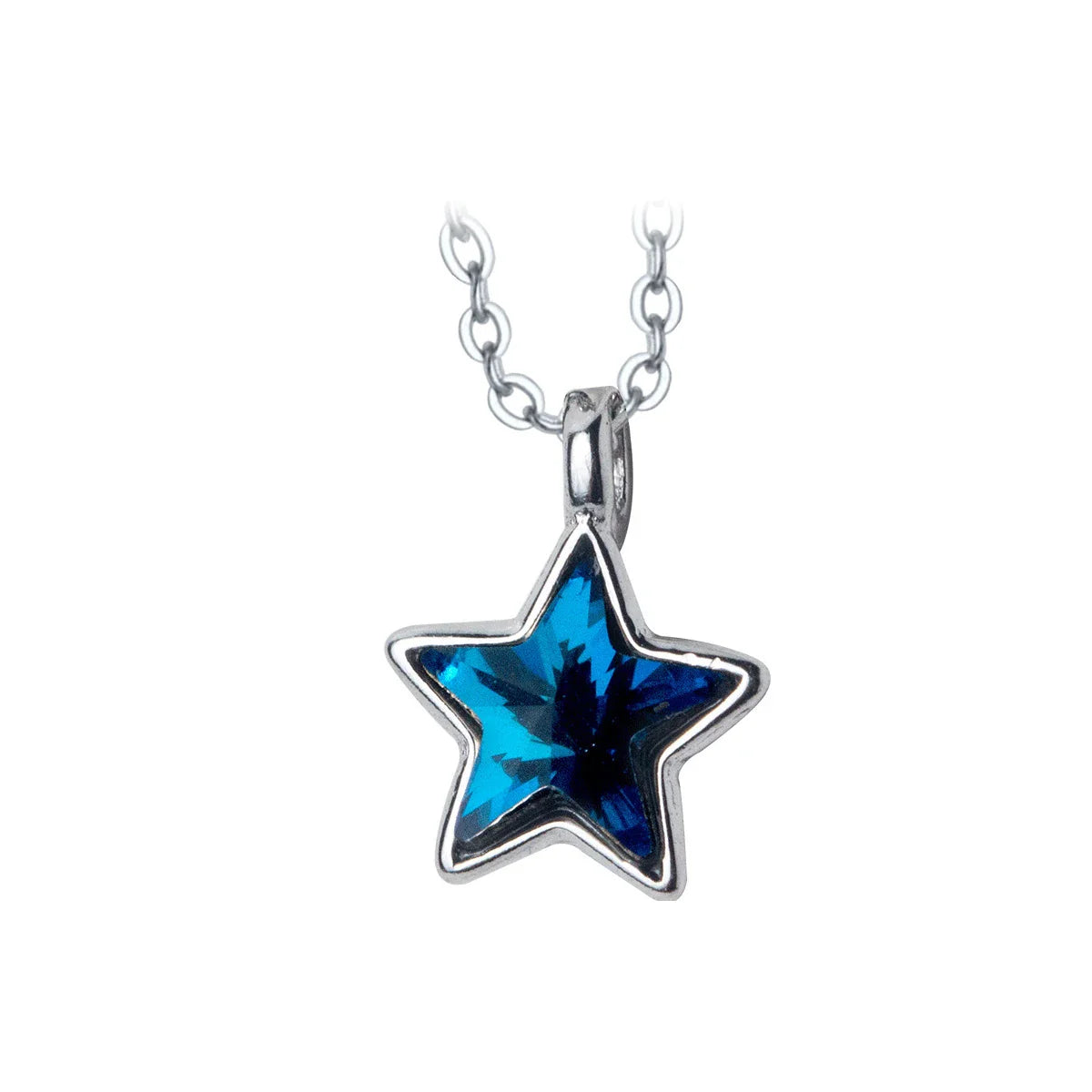 New 925 Sterling Silver Retro Mini Blue Star Charms Pendant Necklace Fit Women Adjustable Necklace Original Fine Jewelry