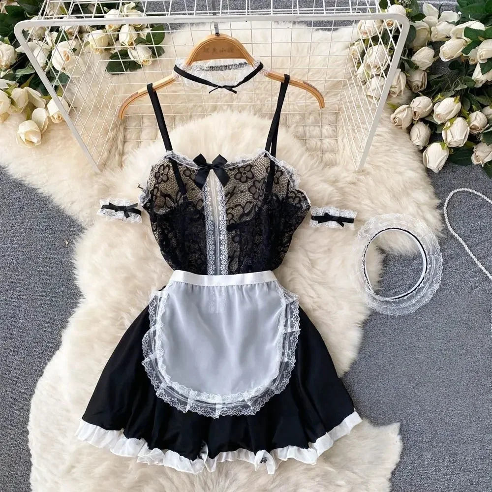 Woman Plus Size Sexy V-Neck Strap Dress Lace Trim Slim Short Dress Women Fashion Comfortable Dress Party Hotsweet