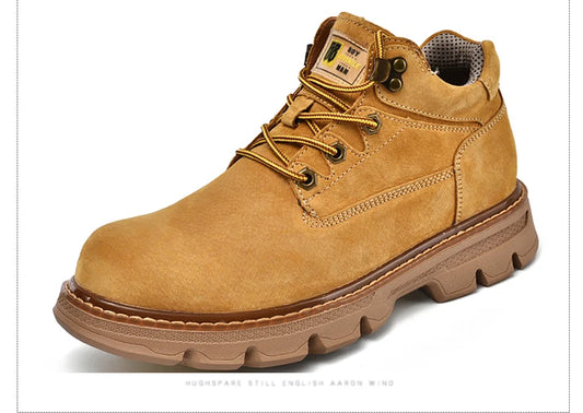 Men's Boots Genuine Leather Soft Sole Comfortable Autumn Winter Ankle Boots Classical Outdoor Casual Shoes For Men