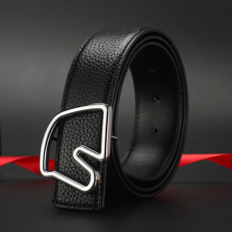 Width 3.8cm Famous Brand Belt Men Top Quality Luxury Genuine Leather Belts for Men Strap Metal Belt Fashion Women's Belt jeans