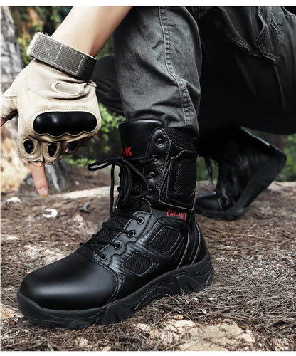 Outdoor Waterproof Safety Shoes Security Steel Toe Cap Men's Boots Working Steel Toe Anti-Smashing Men's Work Boots Size 47