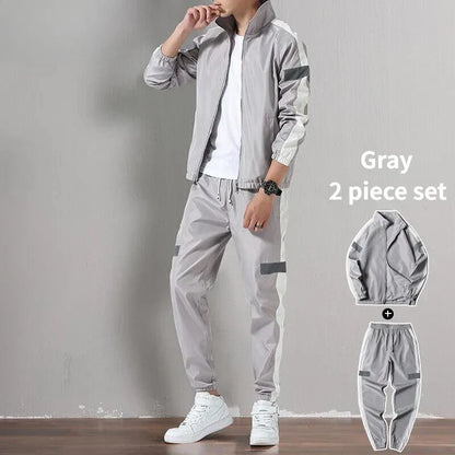 Sports Suit Men's Spring and Autumn Casual Running Sportswear Cardigan Casual Sweater Three-piece Suit