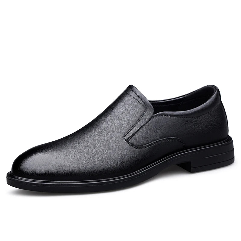 Classic Men's Genuine Leather Loafers Slip-On Flats Business Formal Dress Shoes for Wedding Party Casual Shoes Driving Footwear