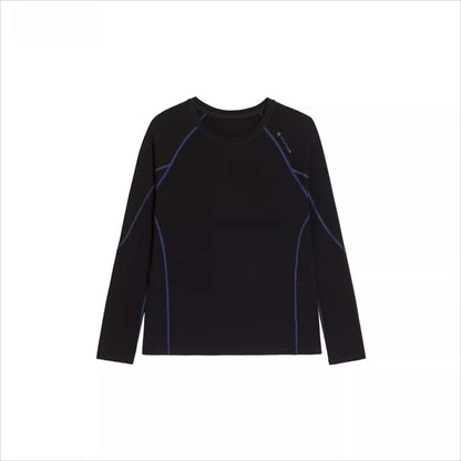 Unisex All-Season Outdoor Sports Long Sleeve Base Layer: Wool & Lyocell Blend, Breathable & Moisture-Wicking