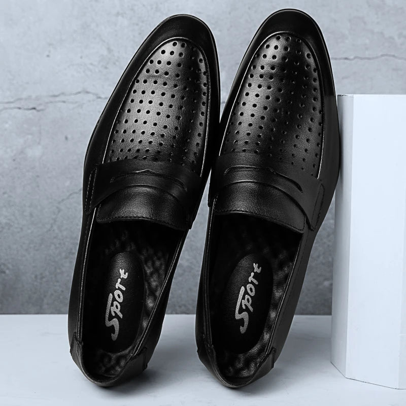 Italy Luxury Brand Fashion Men Casual Shoes Loafer Shoes Men Genuine Leather Slip-on Formal Shoes Moccasins Handmade Man Shoes