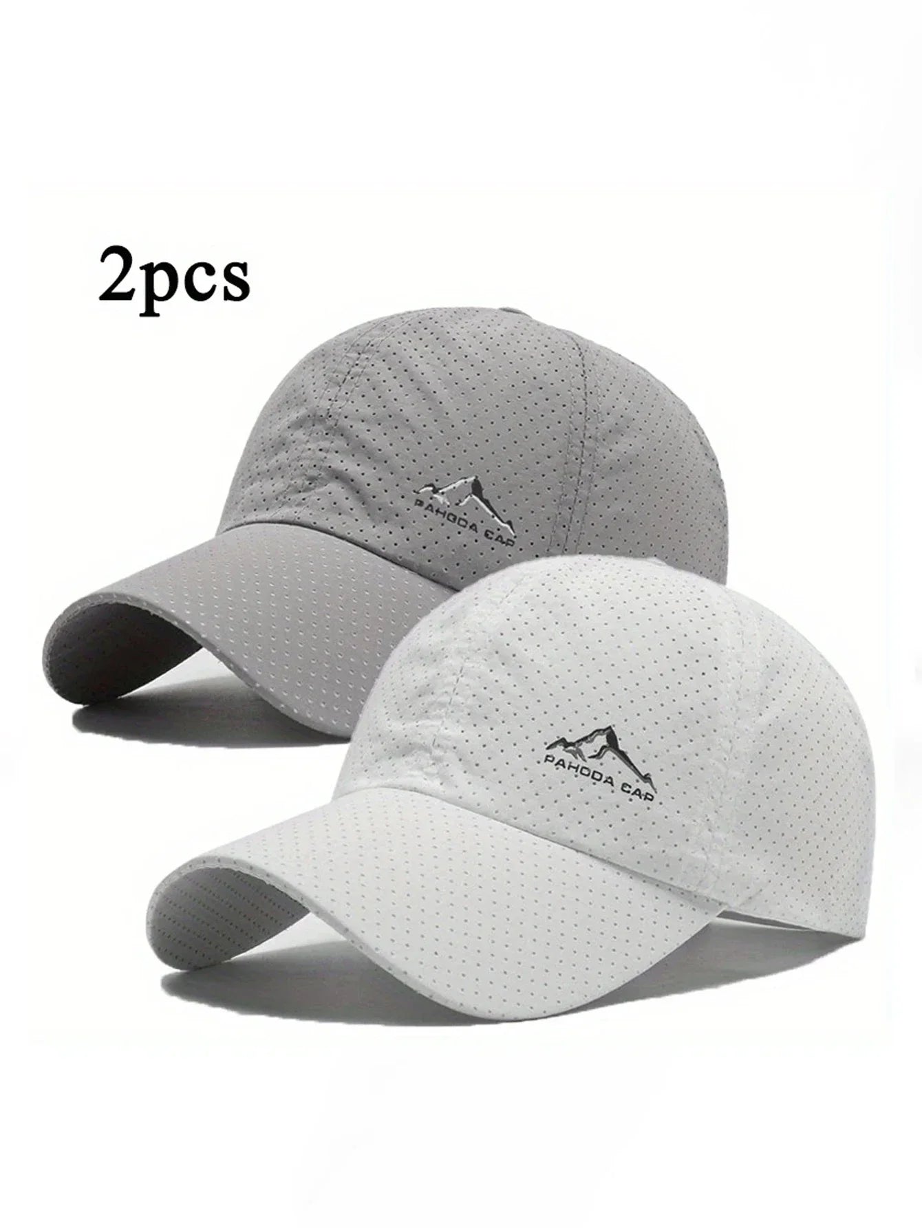 2pcs Sports Baseball Cap, Snow Mountain Print, Quick-drying, Spring Summer Leisure, D Suitable for Both Men and Women