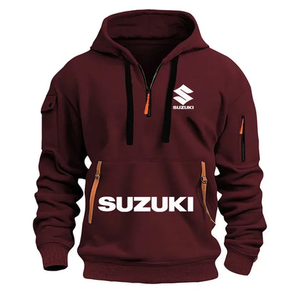 new men's hoodie, casual outdoor sports hoodie and a warm motorcycle sweatshirt for autumn and winter