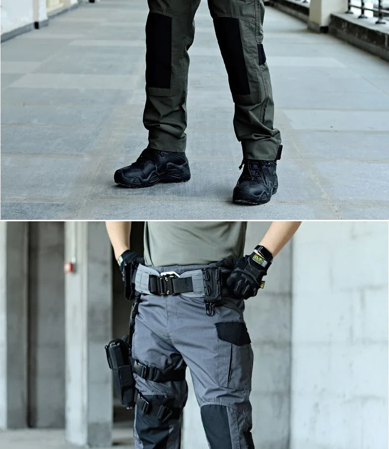 Cargo Pants Men Tactical Trousers Casual Multi Pockets Waterproof Pant Wear-Resistant Casual Trousers Outdoor Hiking Work Man