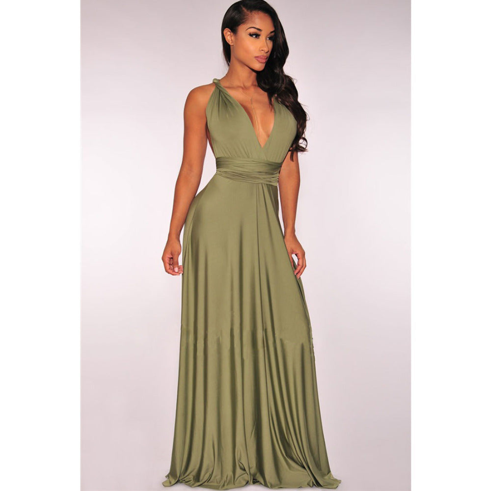 Sexy Women Multiway Wrap Convertible Boho Maxi Club Red Bandage Long Dress Party Bridesmaid Infinity Robe Longue Femme