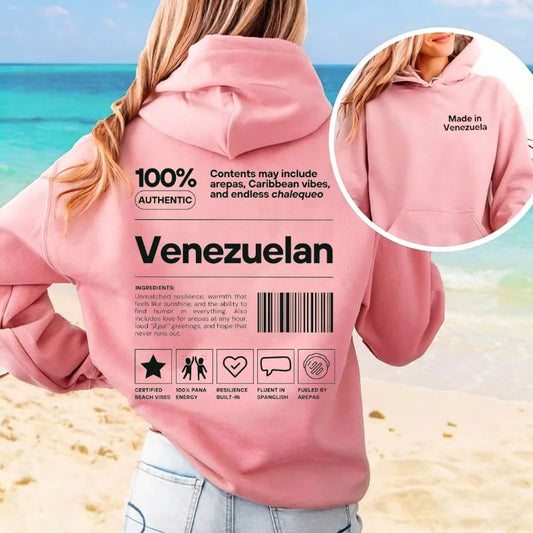 Venezuelan Hoodie Veneka Pullover Venezuela Gifts for Venezuelan Friend & Family, Veneka Sweater Personalized Christmas Gift Top