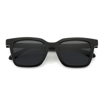(XL Size) Fashion Urltra-Light TR90 Sun Glasses with Magnetic Clip On Polarized Sunglasses Square for Women Men