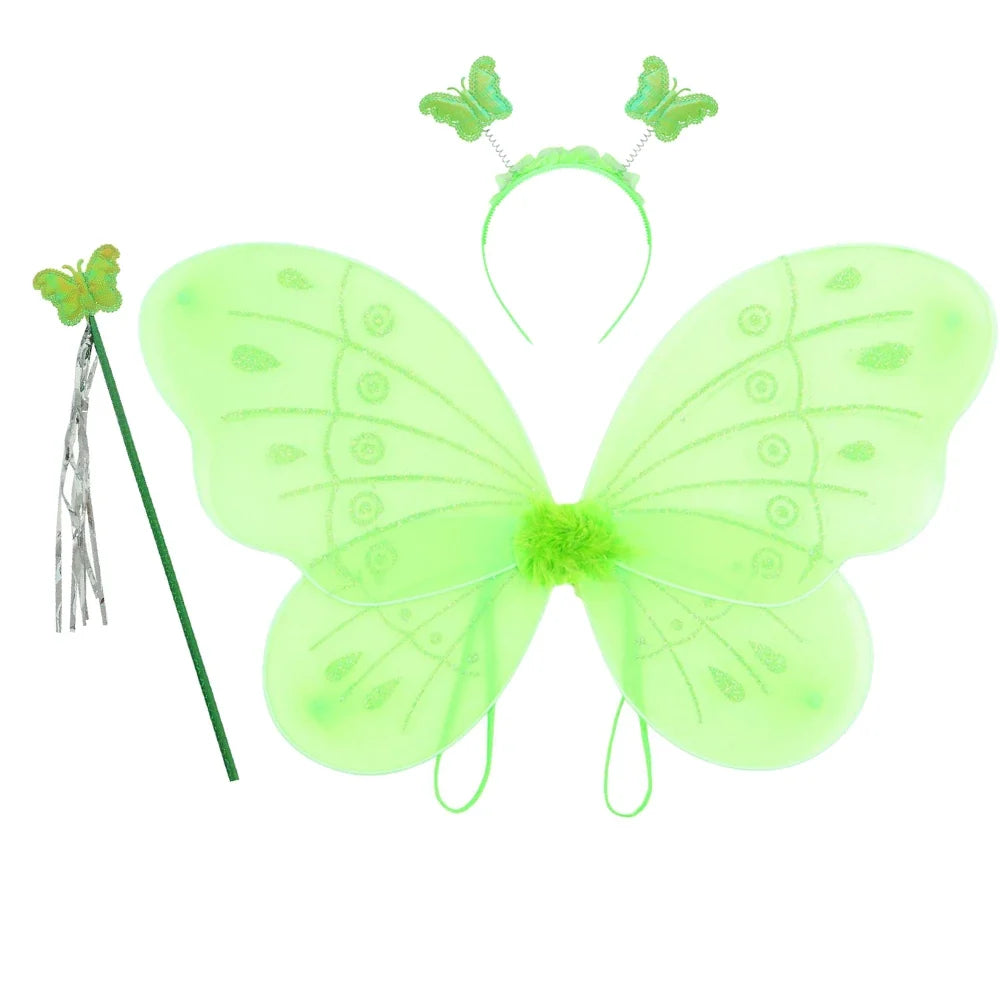 Summer Girls Tinkerbell Fairy Dresses Up for Girls Costume Kids Cosplay Flower Fairy Princess Clothes Christmas Party Outfit