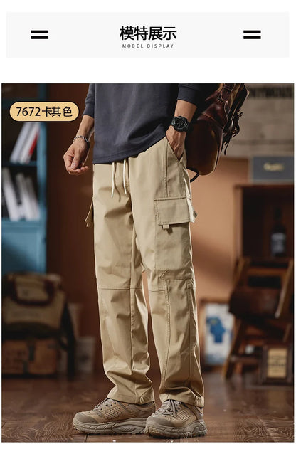 New in Tall Men Cargo Pants Elastic Waist Extra Long Length 115cm Male Waterproof Trousers Lengthened Slim Thin Leg 190cm 200 Cm