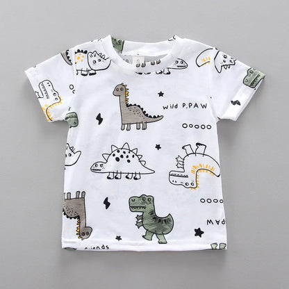 Summer Baby Boys Clothes Sets Fashion Unisex Kids T-Shirt + Simple Shorts 2 Pcs Suits Lovable