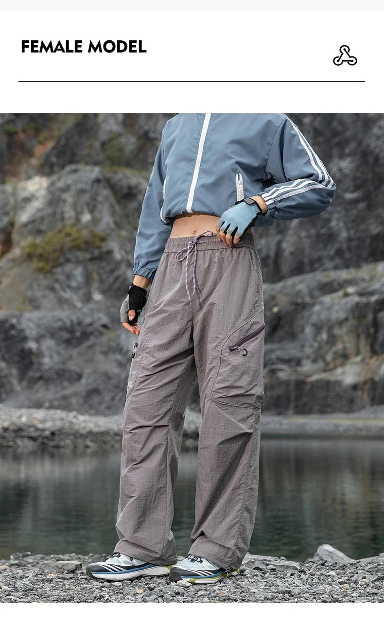 Male Hiking Pants Outdoor Waterproof Mountaineering Sports Trousers Autumn Elastic Waist Breathable Camping Fishing Cargo Pants