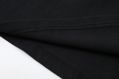 Street Women'S T-Shirts Cat Daily Weekend Black Printing Tops Soft Breathable O-Neck Short Sleeve Summer Casual Female Clothes ﻿