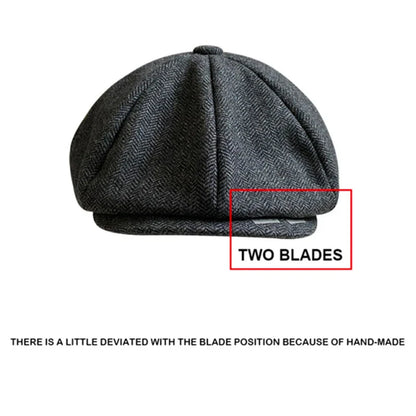 Vintage Men's Newsboy Cap With Blades Peaky Hats Women Men Berets Classic Woolen Octagonal Caps Casual Gatsby Flat Hat NZ297