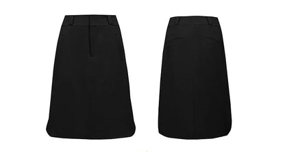 Mid Skirt 2026 Summer New Casual Workwear Style A-Line Skirt Women's solid Versatile Side Slit Women's clothing 12642098