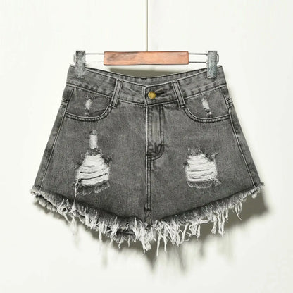 Women's Shorts Punk Ripped Baggy Short Pants for Woman To Wear Mini Loose Jeans Denim Korean Style XL Streetwear Clothing Cheap
