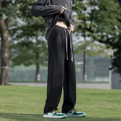 Men's Casual Workwear Pants Large Size 2024 New Style Durable Leisure Set for Construction Work Summer Wear Elastic Cuff