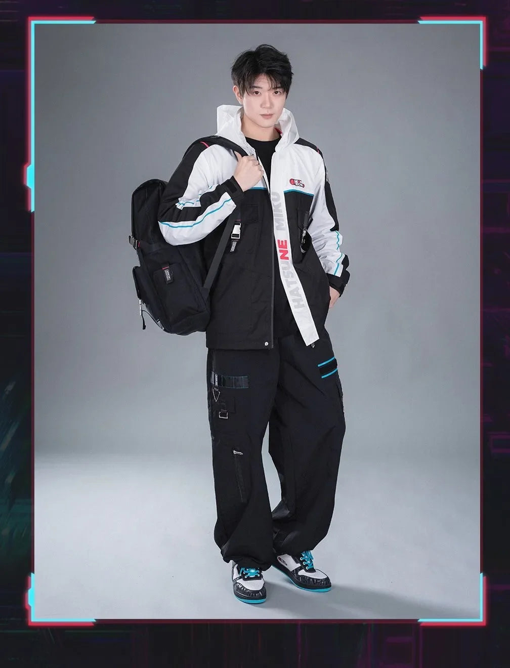 Hatsune Miku Cosplay Men's Trousers Cargo Pants Anime Vocaloid Women Man Clothes Work Trousers Casual Costume