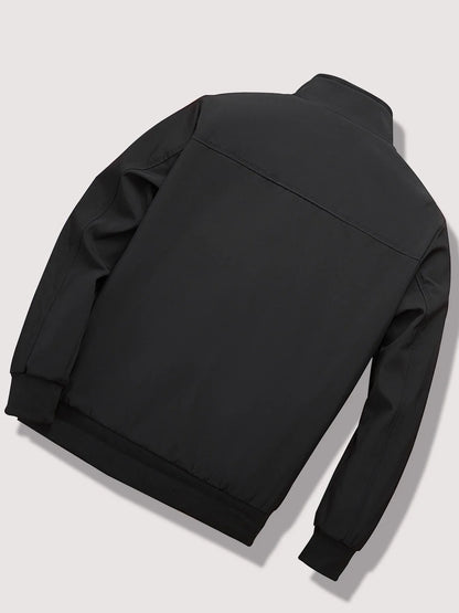 Men's Spring and Autumn New Casual Jacket 2024 New Solid Color Trend Business Casual Commuter Easiest for Match Coat Fashion Sta