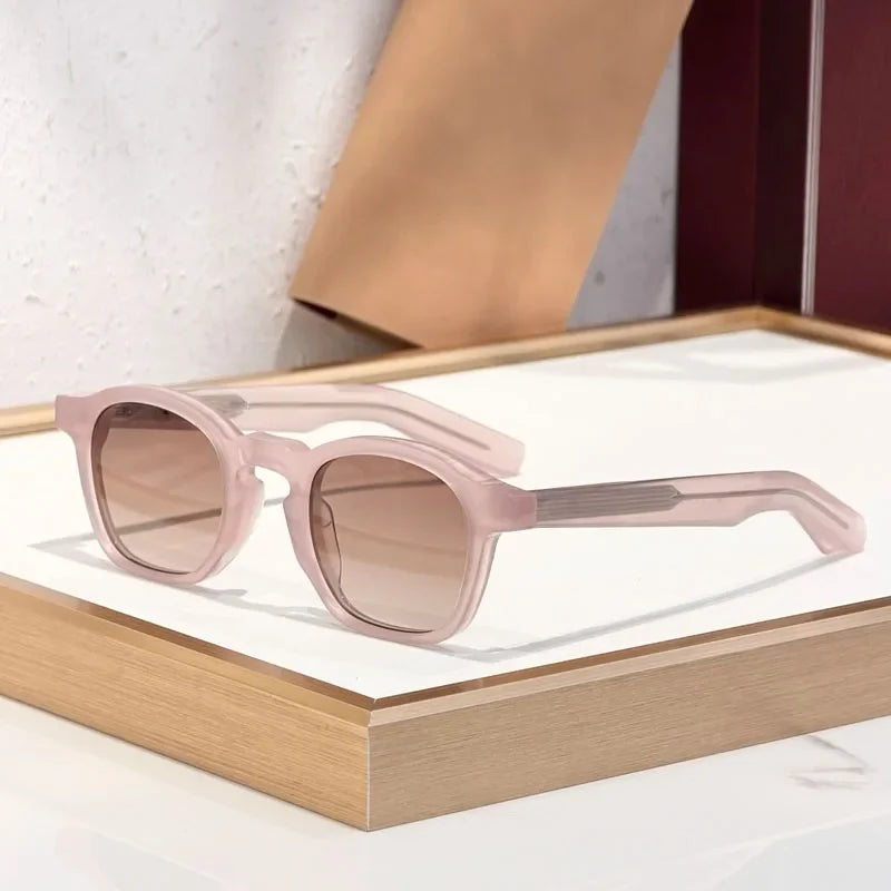 Modern Square Classical Sunglasses Men Women Handmade Fashion High Street Premium Quality UV400 Glasses with Case