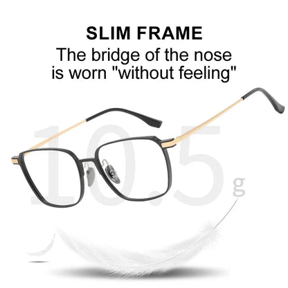 Aluminum Titanium Legs Men's Business Classic Anti-Blue Light Computer Glasses Reading Glasses Customizable Lenses 20229